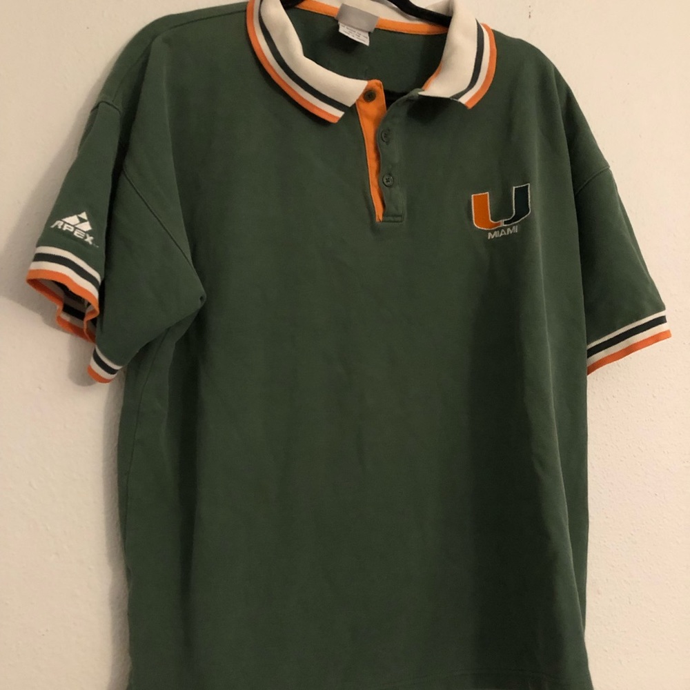 Vintage Miami hurricanes apex ones polo shirt